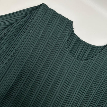 PLEATS PLEASE プリーツプリーズ PP72-JK602 グリーン クルーネック長袖カットソー トップス