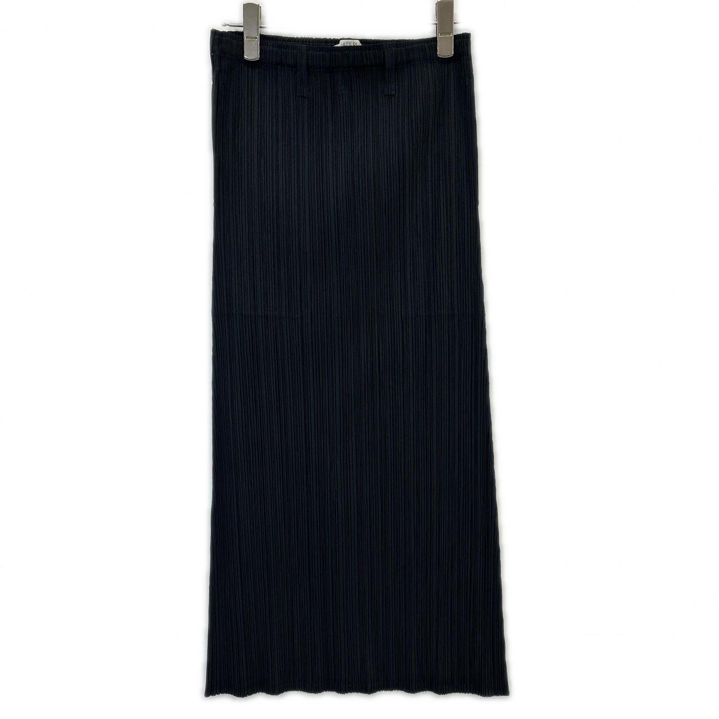 PLEATS PLEASE プリーツプリーズ PP41-JG424 ブラック バックスリットロングスカート スカート