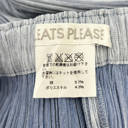PLEATS PLEASE プリーツプリーズ PP11-JG464 ライトブルー ボトムタックミディアムスカート スカート