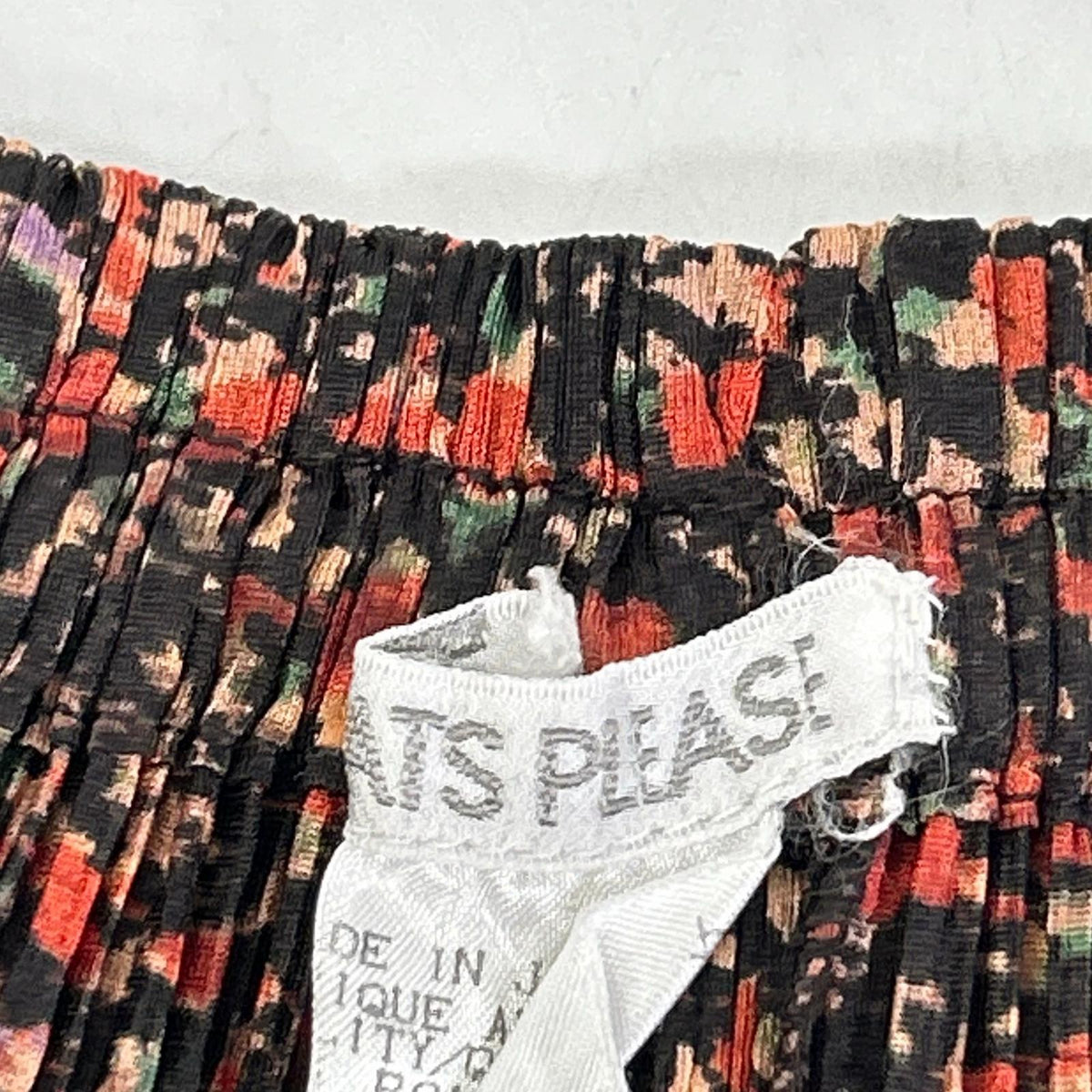 PLEATS PLEASE PP74-JF743 Brown × Orange All-Over-Pattern Flared Pants