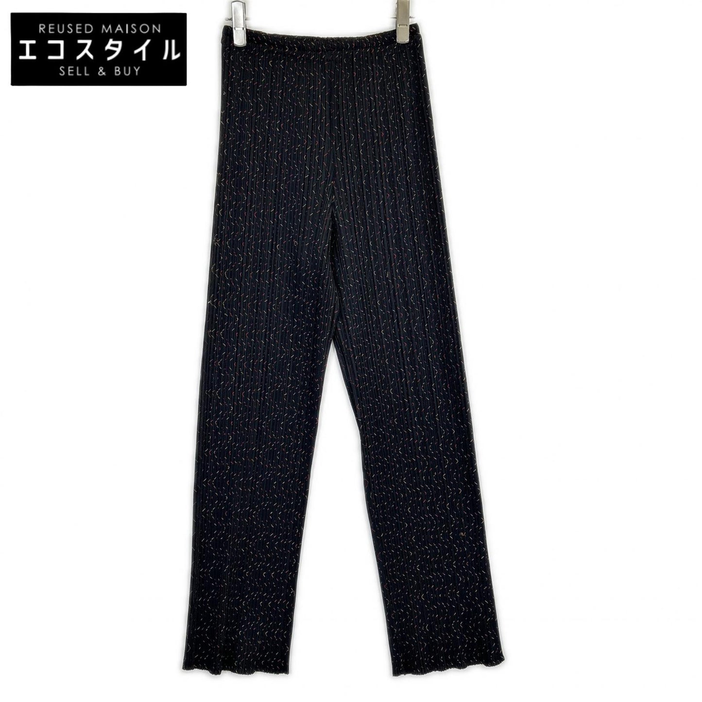 PLEATS PLEASE プリーツプリーズ PP94-JF582 ブラック ジグザグステッチパンツ ボトムス
