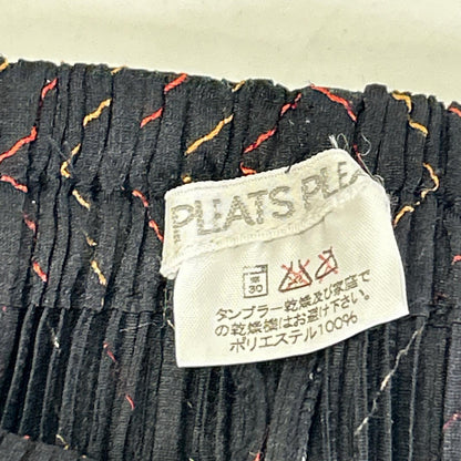 PLEATS PLEASE プリーツプリーズ PP94-JF582 ブラック ジグザグステッチパンツ ボトムス
