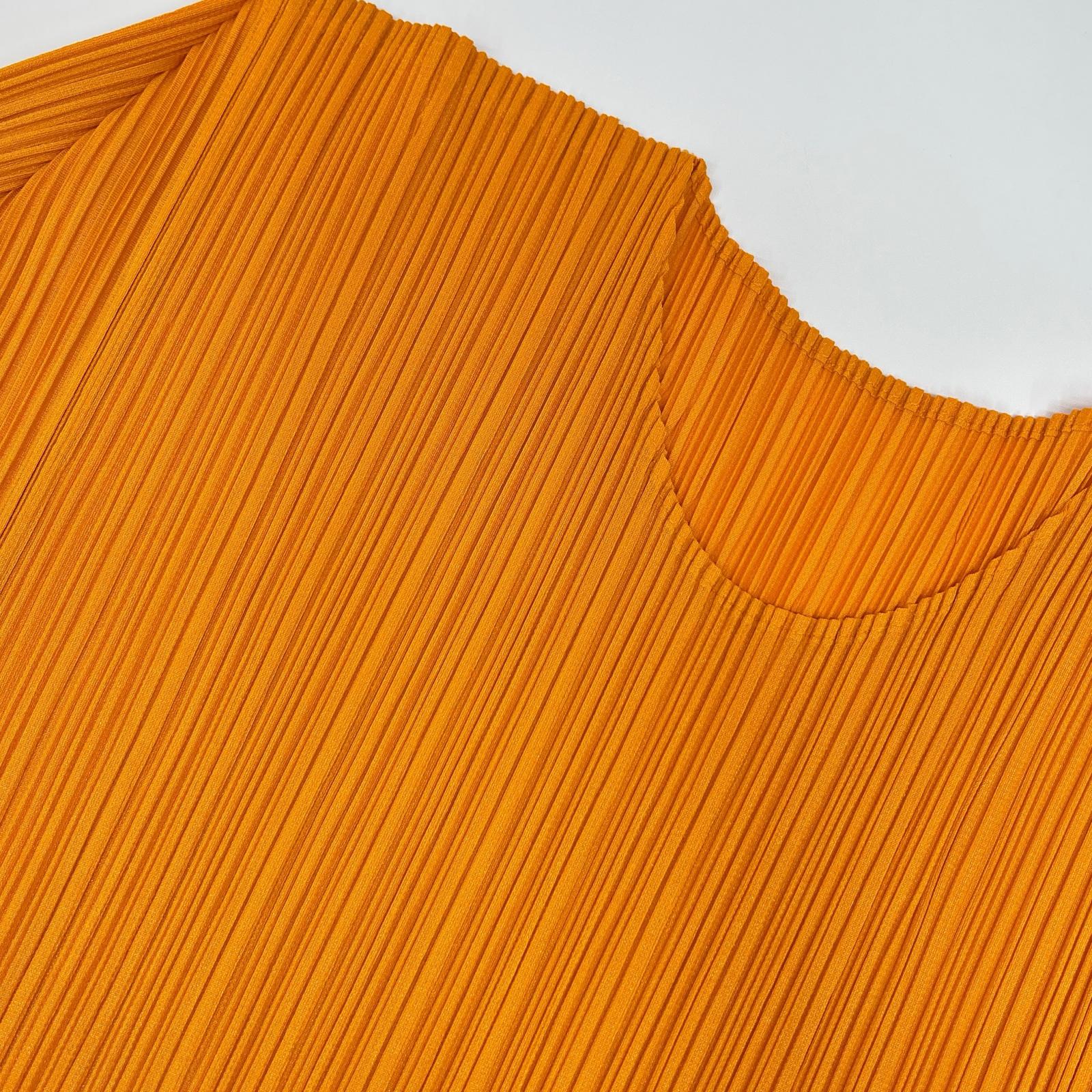 PLEATS PLEASE PP61-JK202 Orange Long-Sleeve Top Top
