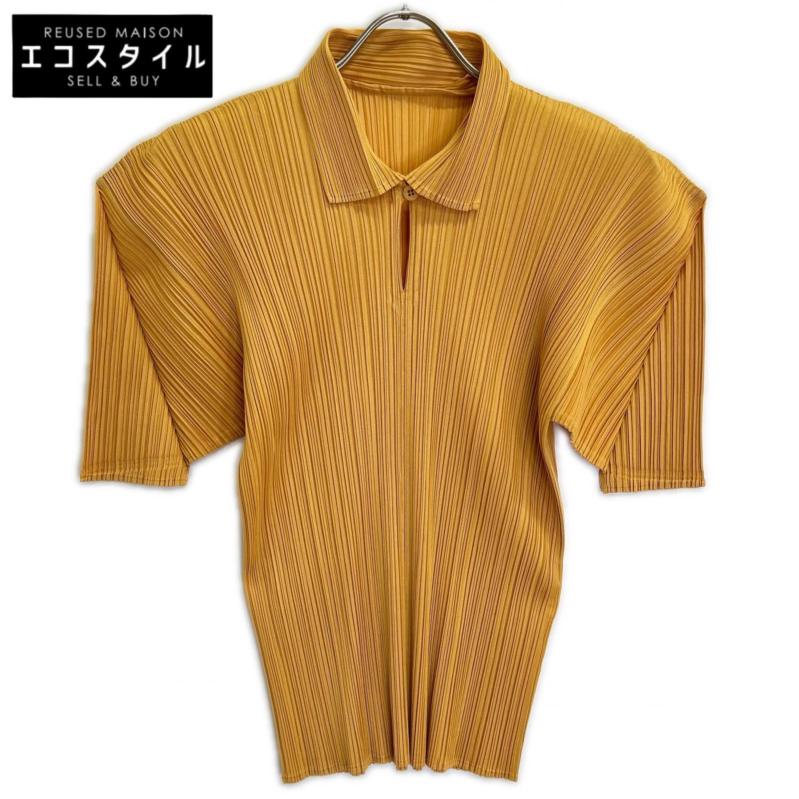 PLEATS PLEASE プリーツプリーズ 【美品】PP91-JK075 プリーツ 半袖ポロシャツ トップス