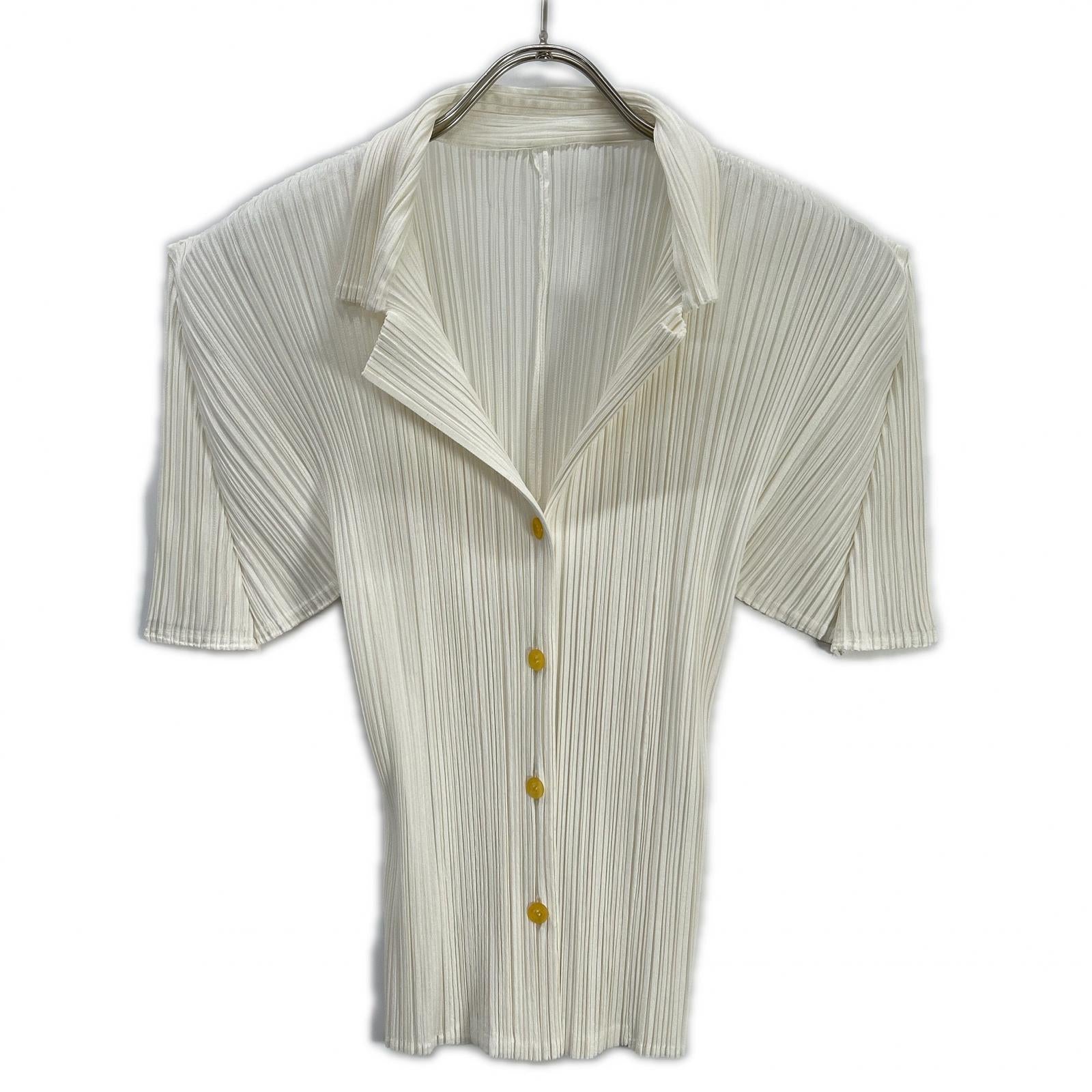 【SALE】 PLEATS PLEASE プリーツプリーズ PP01-JJ602 ホワイト 半袖シャツブラウス トップス