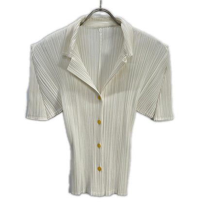 【SALE】 PLEATS PLEASE プリーツプリーズ PP01-JJ602 ホワイト 半袖シャツブラウス トップス