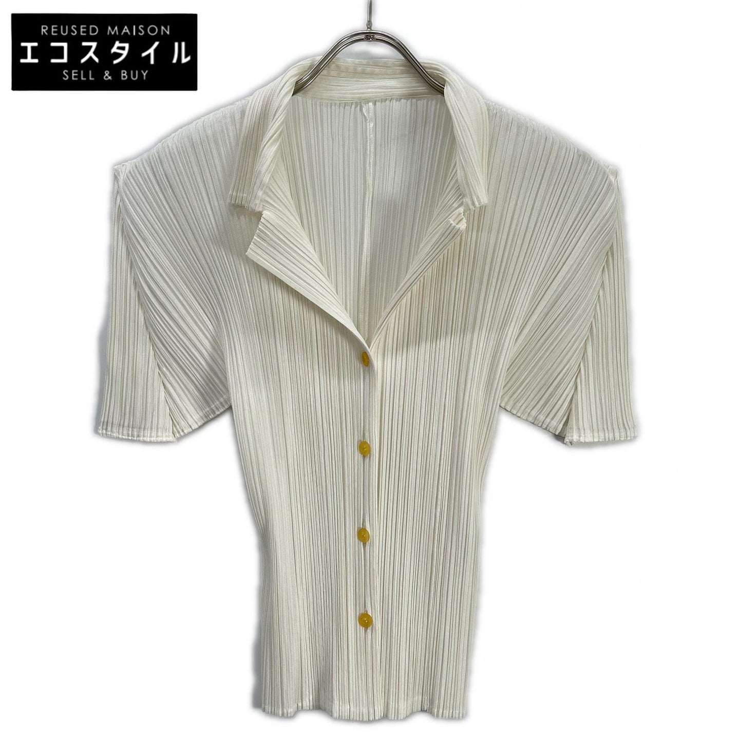 【SALE】 PLEATS PLEASE プリーツプリーズ PP01-JJ602 ホワイト 半袖シャツブラウス トップス