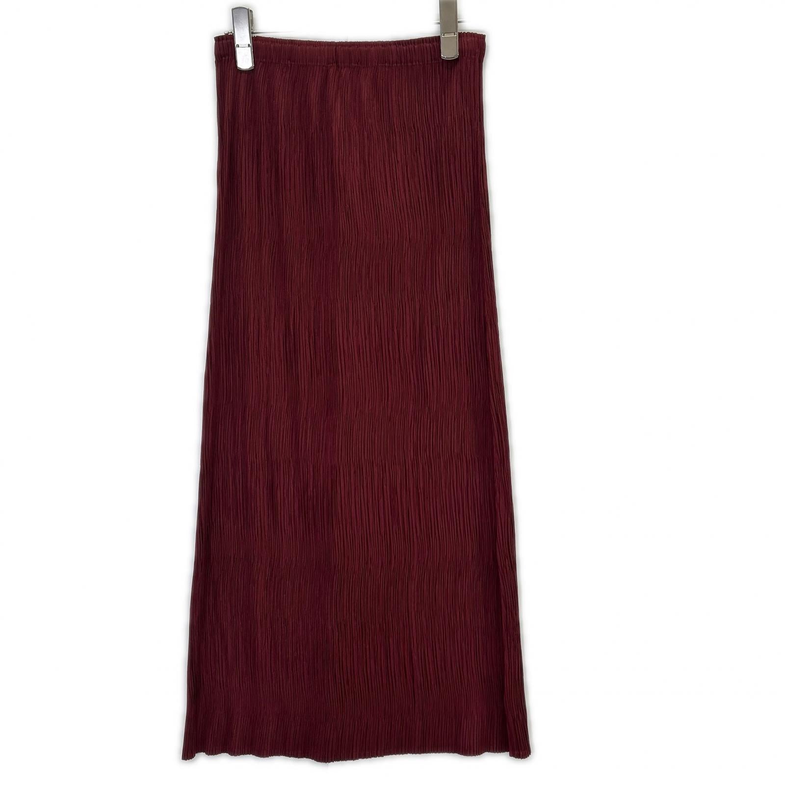 PLEATS PLEASE プリーツプリーズ PP63-JG675 レッド ロングスカート スカート