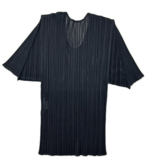 PLEATS PLEASE プリーツプリーズ PP06-JK604 ブラック メッシュ半袖カットソー トップス