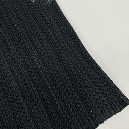 【SALE】 PLEATS PLEASE プリーツプリーズ PP06-JK604 ブラック メッシュ半袖カットソー トップス