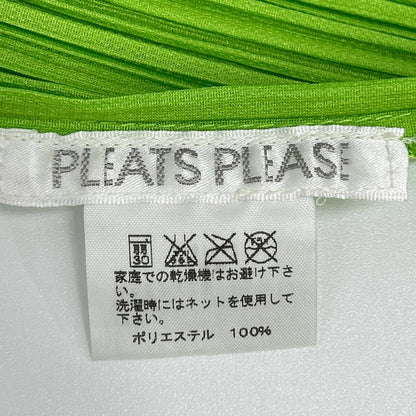 PLEATS PLEASE プリーツプリーズ PP61-JK208 ライトグリーン 襟付き半袖ブラウス トップス