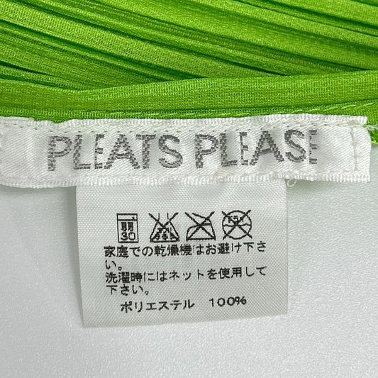 PLEATS PLEASE プリーツプリーズ PP61-JK208 ライトグリーン 襟付き半袖ブラウス トップス