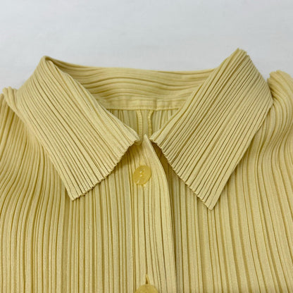 PLEATS PLEASE PP03-JJ104 pleated short-sleeve blouse, top