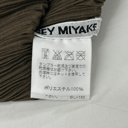 ISSEY MIYAKE イッセイミヤケ 【美品】IM04-FH617 プリーツ 裾カッティングデザイン ノースリーブ ロング ワンピース