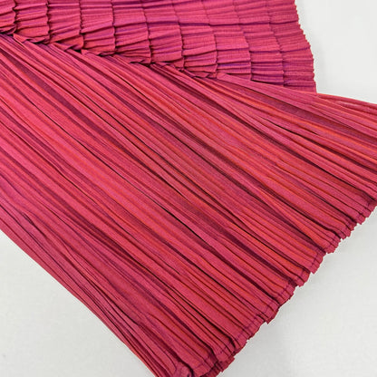 ISSEY MIYAKE イッセイミヤケ IM82-FJ915 ピンク アシンメトリープリーツ半袖トップス トップス