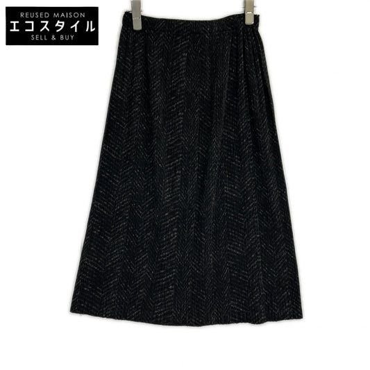 ISSEY MIYAKE イッセイミヤケ IM03FG714 ブラック ヘリンボーンミディアムスカート スカート