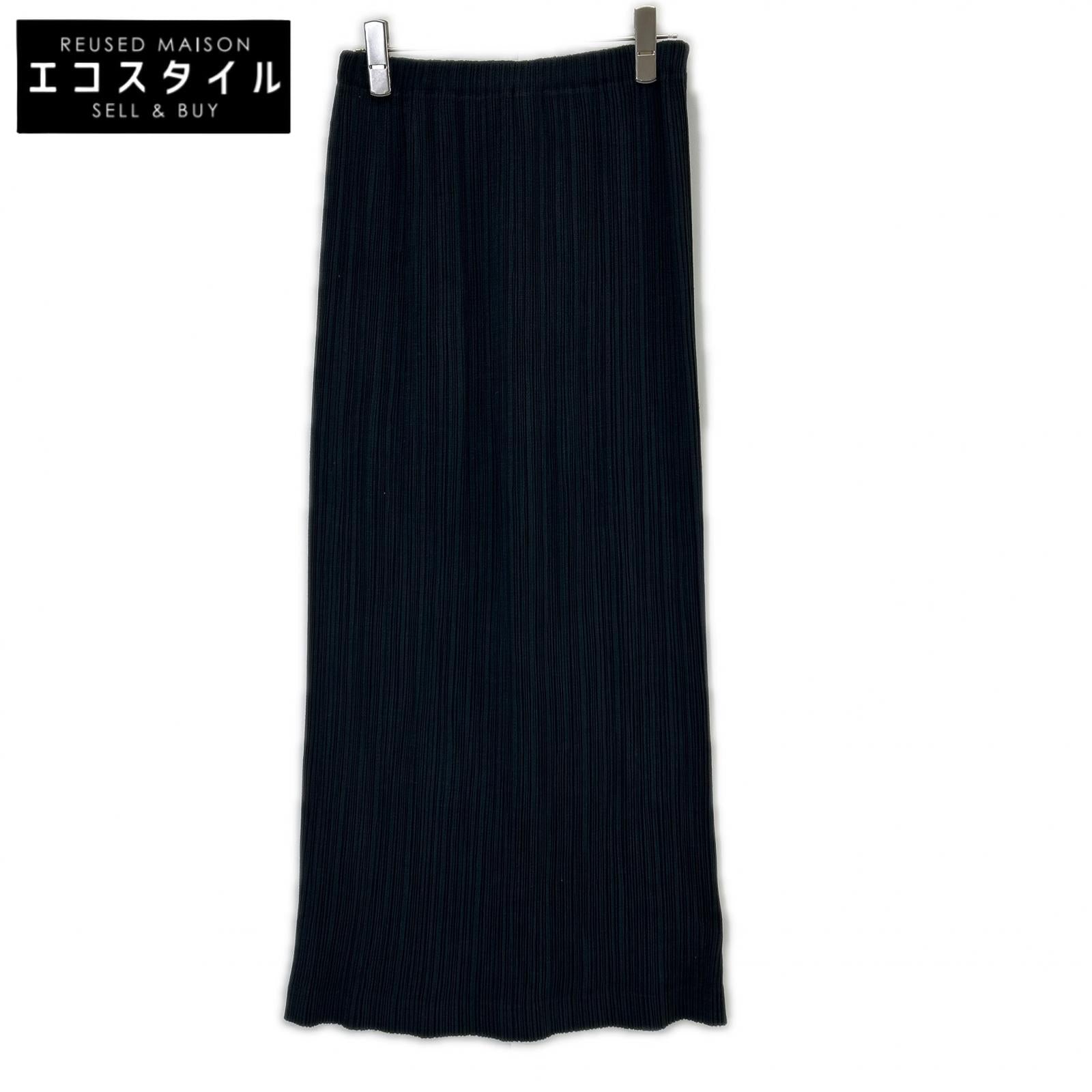 ISSEY MIYAKE イッセイミヤケ IM61-FG709 ブラック ロングスカート スカート
