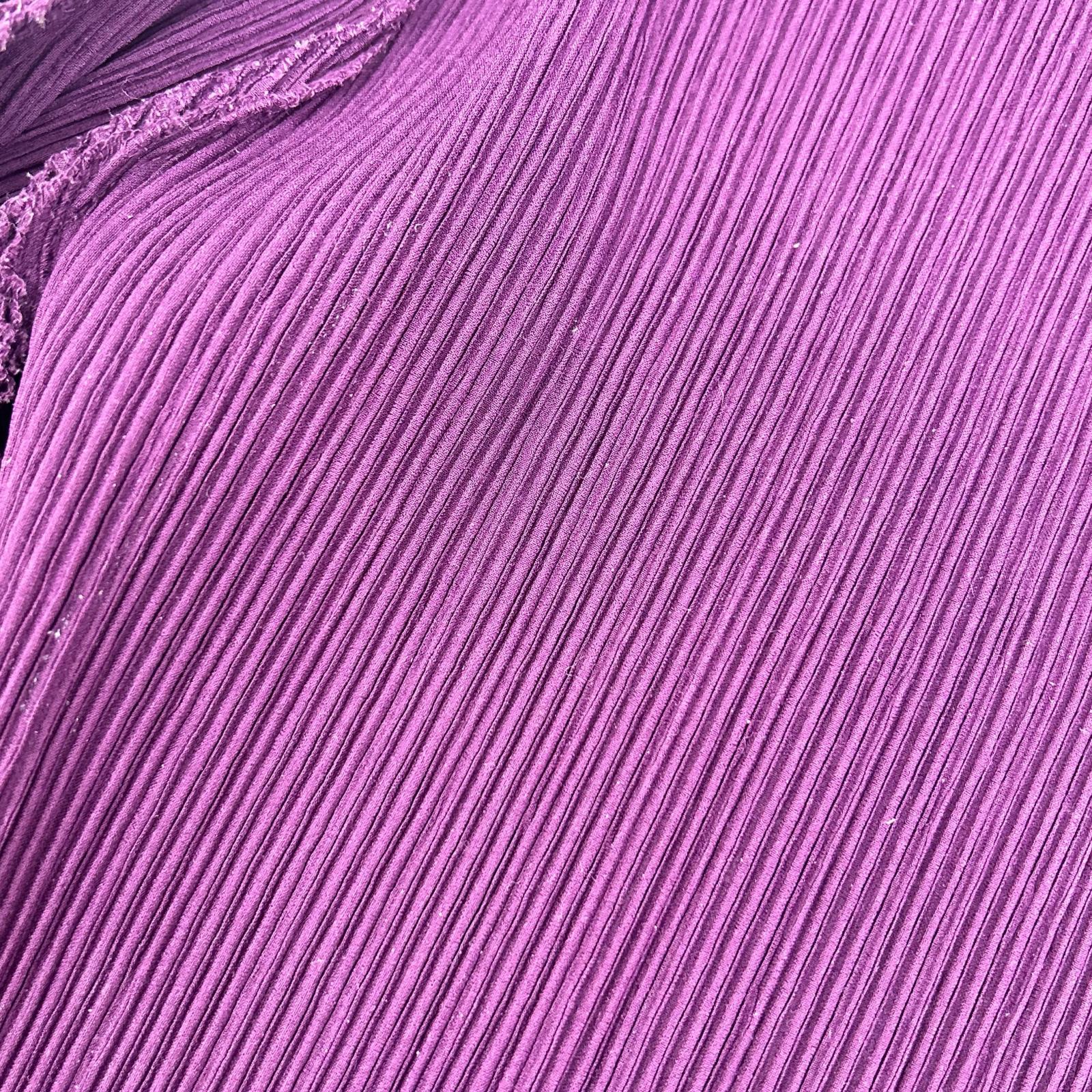 ISSEY MIYAKE イッセイミヤケ IM94-FJ908 パープル プリーツ長袖シャツブラウス トップス