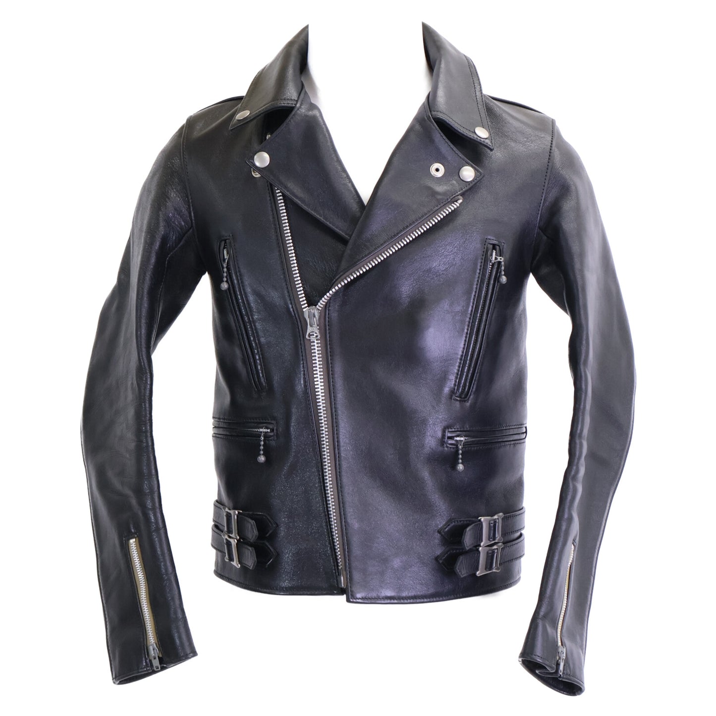 ADDICT CLOTHES アディクトクローズ 【美品】AD-02 HORSE HIDE DOUBLE RIDERS JACKET ホースハイド ダブルライダースジャケット ジャケット