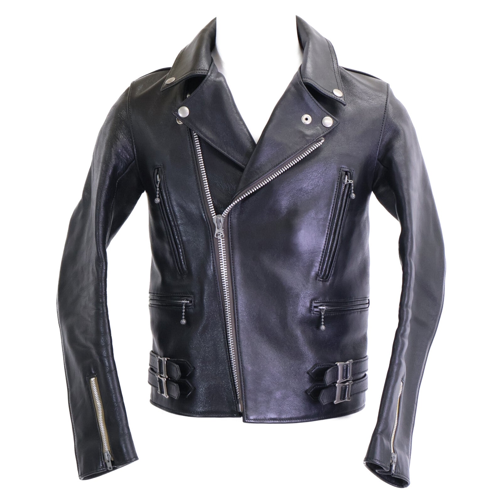 ADDICT CLOTHES アディクトクローズ 【美品】AD-02 HORSE HIDE DOUBLE RIDERS JACKET ホースハイド ダブルライダースジャケット ジャケット