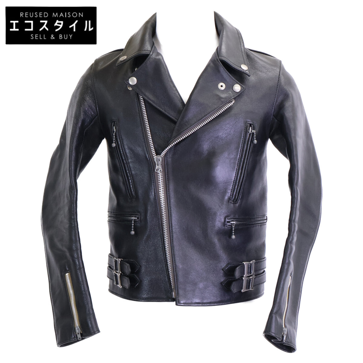 ADDICT CLOTHES アディクトクローズ 【美品】AD-02 HORSE HIDE DOUBLE RIDERS JACKET ホースハイド ダブルライダースジャケット ジャケット