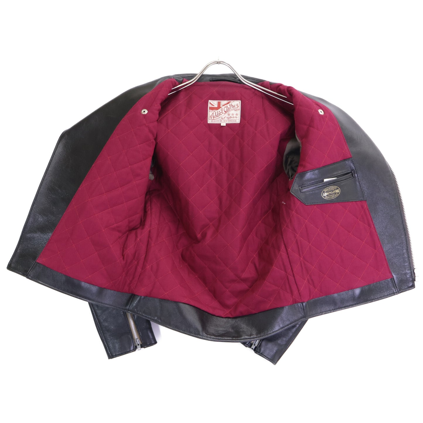 ADDICT CLOTHES アディクトクローズ 【美品】AD-02 HORSE HIDE DOUBLE RIDERS JACKET ホースハイド ダブルライダースジャケット ジャケット