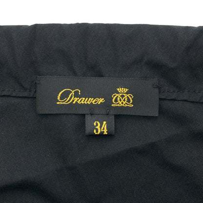 DRAWER ドゥロワー 6514-236-1212 ブラック コットンシルクオーバーオール ボトムス