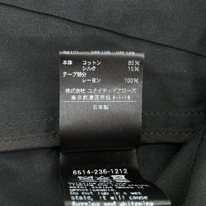 DRAWER ドゥロワー 6514-236-1212 ブラック コットンシルクオーバーオール ボトムス