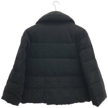 tricotCOMMEdesGARCONS トリココムデギャルソン TJ-J027 ブラック ボタニカル刺繍 ダブルブレスト ダウンジャケット ジャケット