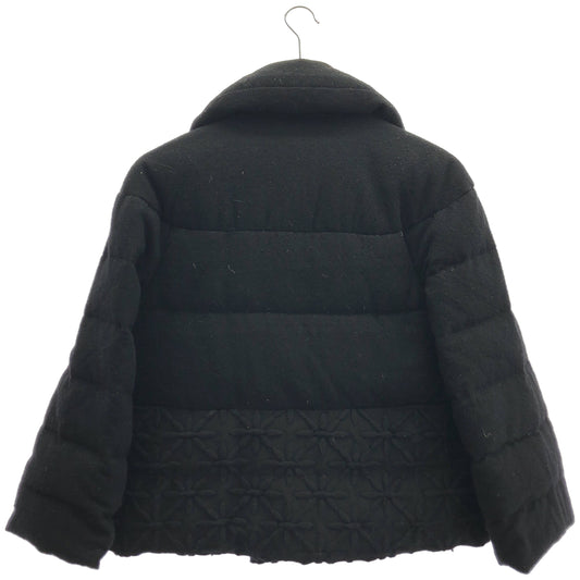 tricotCOMMEdesGARCONS トリココムデギャルソン TJ-J027 ブラック ボタニカル刺繍 ダブルブレスト ダウンジャケット ジャケット