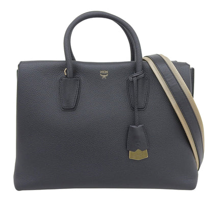 MCM エムシーエム MILLA ミラ 2WAY ハンドバッグ レディース ブラック×ゴールド MWT6AMA03BK001 ブラック ハンドバッグ
