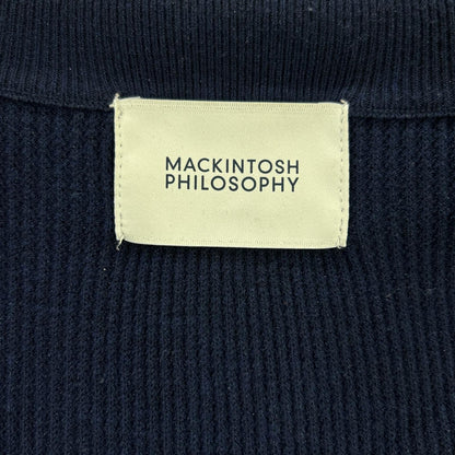 MACKINTOSH PHILOSOPHY マッキントッシュフィロソフィー H1N37-457-29 ネイビー ミニワッフル スタンドジップアップニット トップス