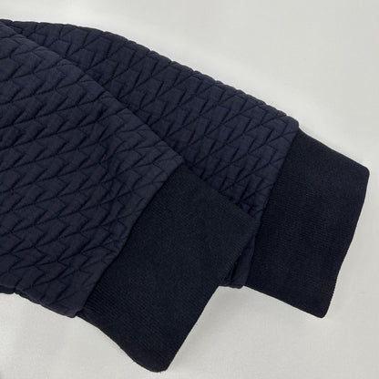 HERNO ヘルノ JC000046U-52087-9200 ネイビー ジャガード織 FELPA ZIP DETTAGLIO PATCH トップス