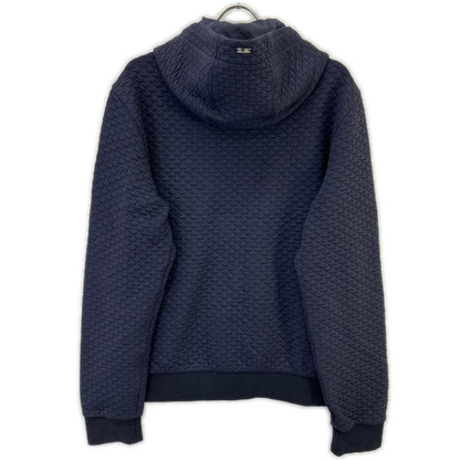 HERNO ヘルノ JC000046U-52087-9200 ネイビー ジャガード織 FELPA ZIP DETTAGLIO PATCH トップス