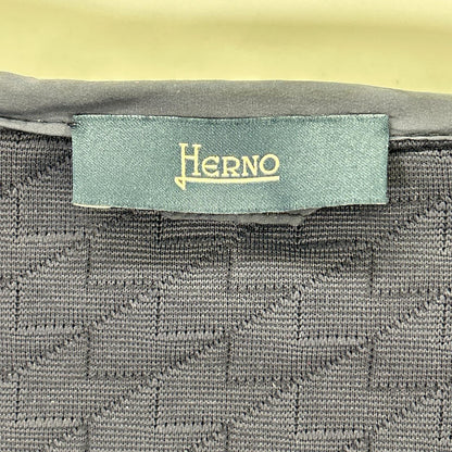 HERNO ヘルノ JC000046U-52087-9200 ネイビー ジャガード織 FELPA ZIP DETTAGLIO PATCH トップス