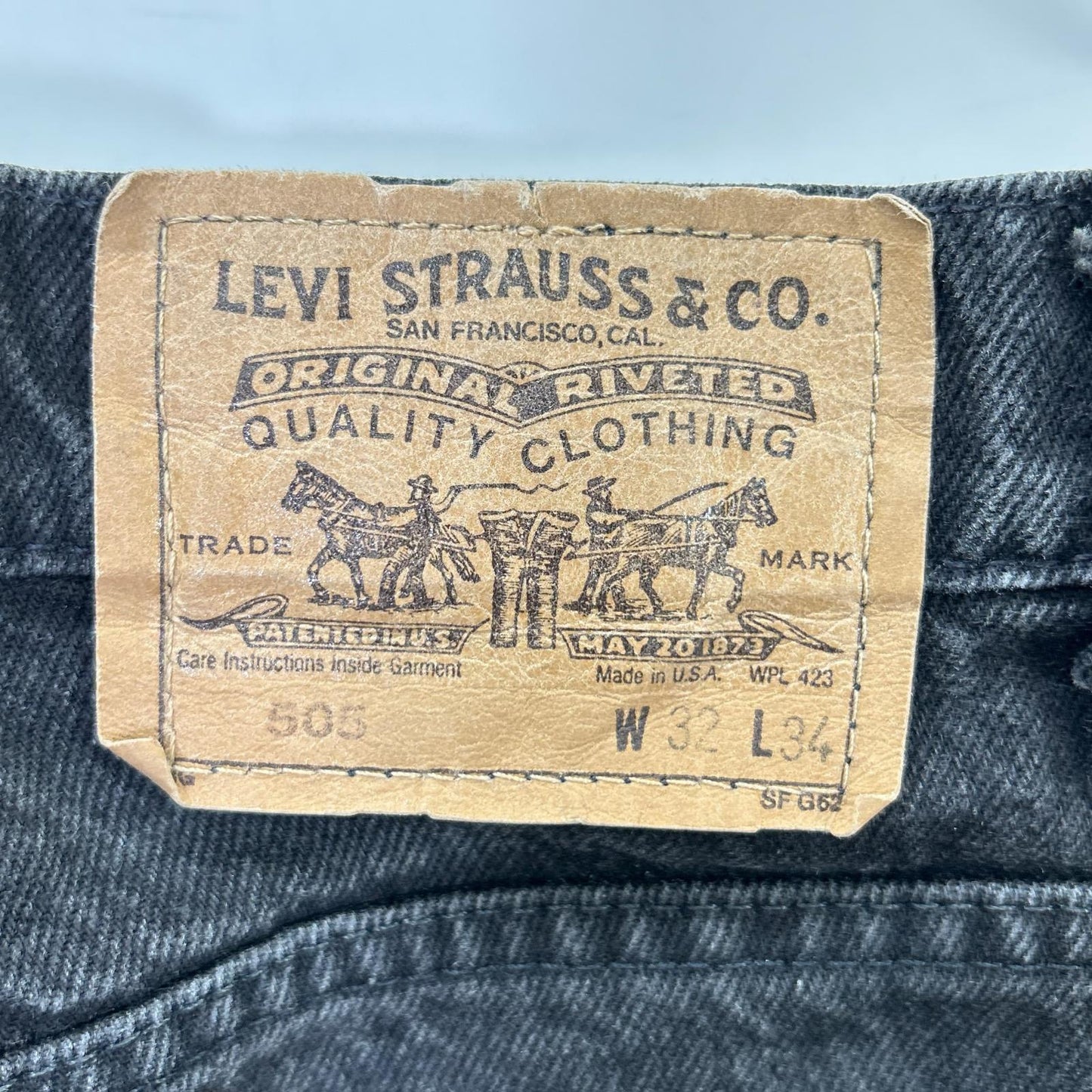 LEVI'S リーバイス 90's サルファブラック 黒タブ 505ジップフライデニムパンツ ボトムス