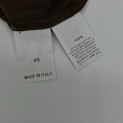 BRUNELLO CUCINELLI ブルネロクチネリ M0T713966 ブラウン×グレー ショートスリーブ レイヤード ポロシャツ トップス