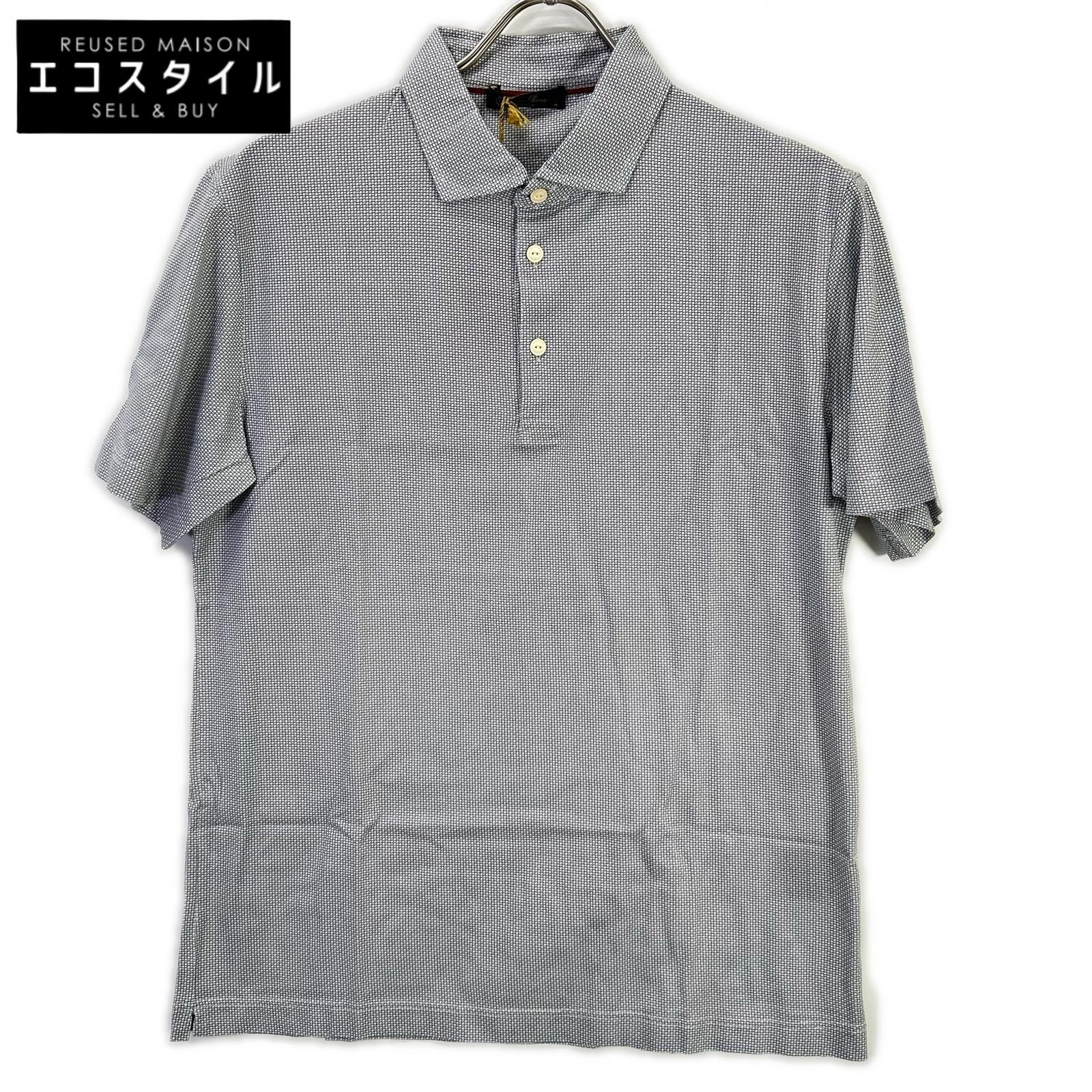 Loro Piana ロロピアーナ MAA9355 ホワイト サークルデザイン ショートスリーブ ポロシャツ トップス