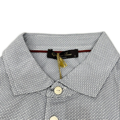 Loro Piana ロロピアーナ MAA9355 ホワイト サークルデザイン ショートスリーブ ポロシャツ トップス