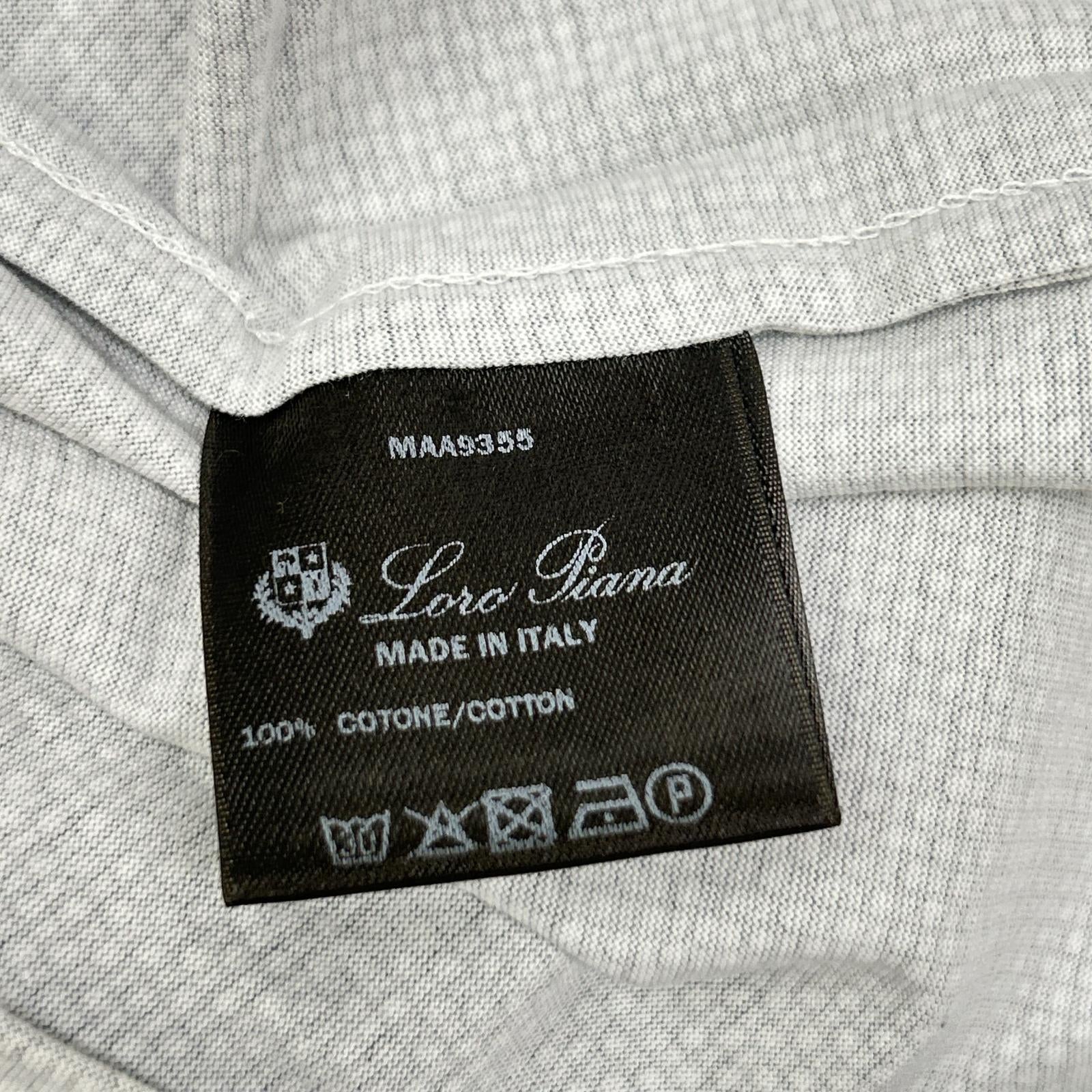 Loro Piana ロロピアーナ MAA9355 ホワイト サークルデザイン ショートスリーブ ポロシャツ トップス