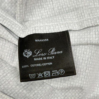 Loro Piana ロロピアーナ MAA9355 ホワイト サークルデザイン ショートスリーブ ポロシャツ トップス