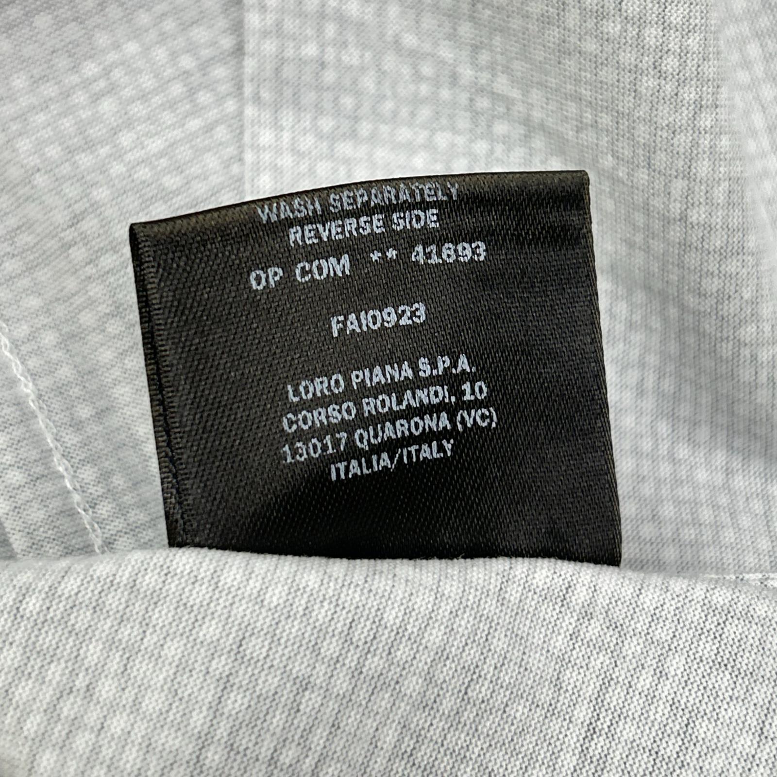 Loro Piana ロロピアーナ MAA9355 ホワイト サークルデザイン ショートスリーブ ポロシャツ トップス
