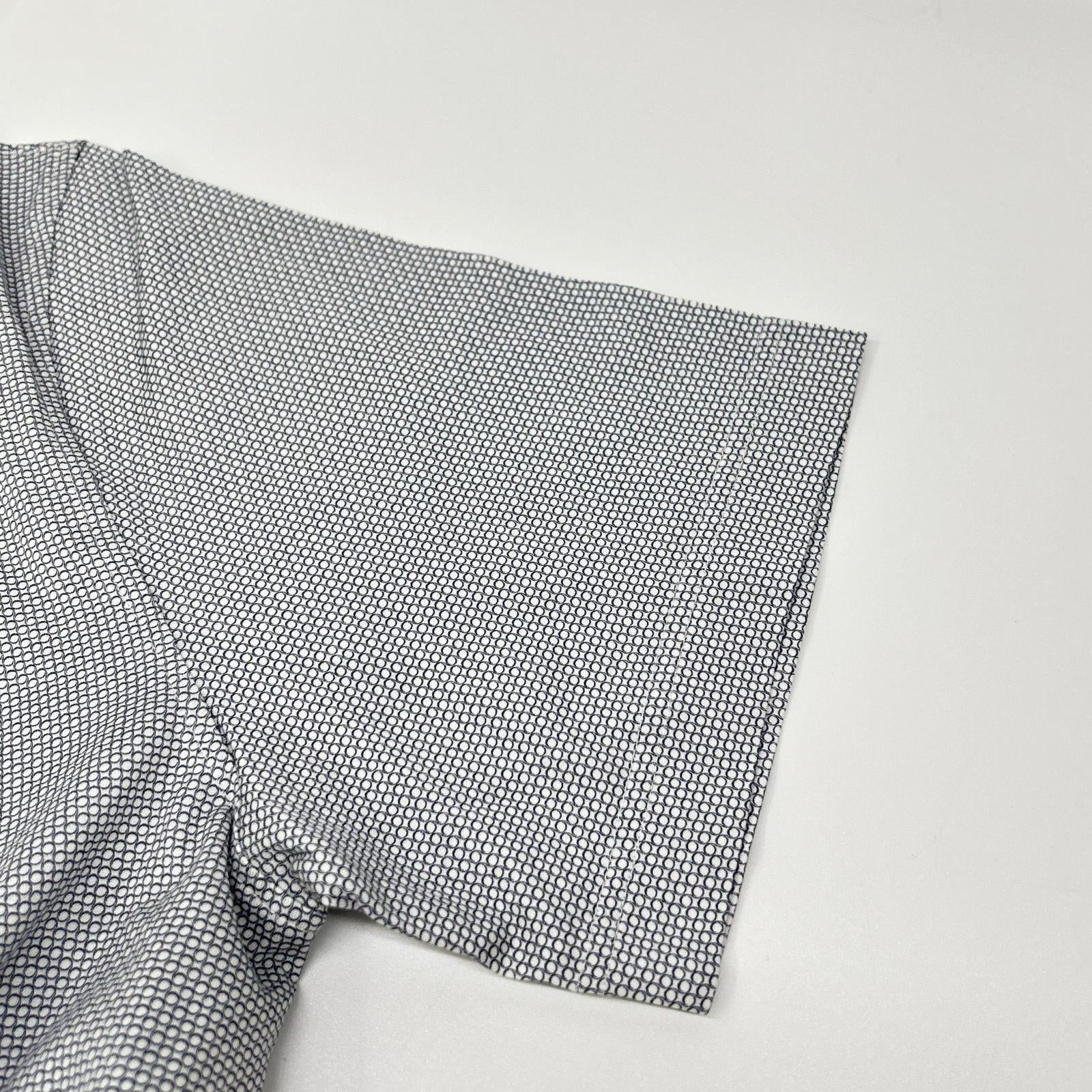 Loro Piana ロロピアーナ MAA9355 ホワイト サークルデザイン ショートスリーブ ポロシャツ トップス