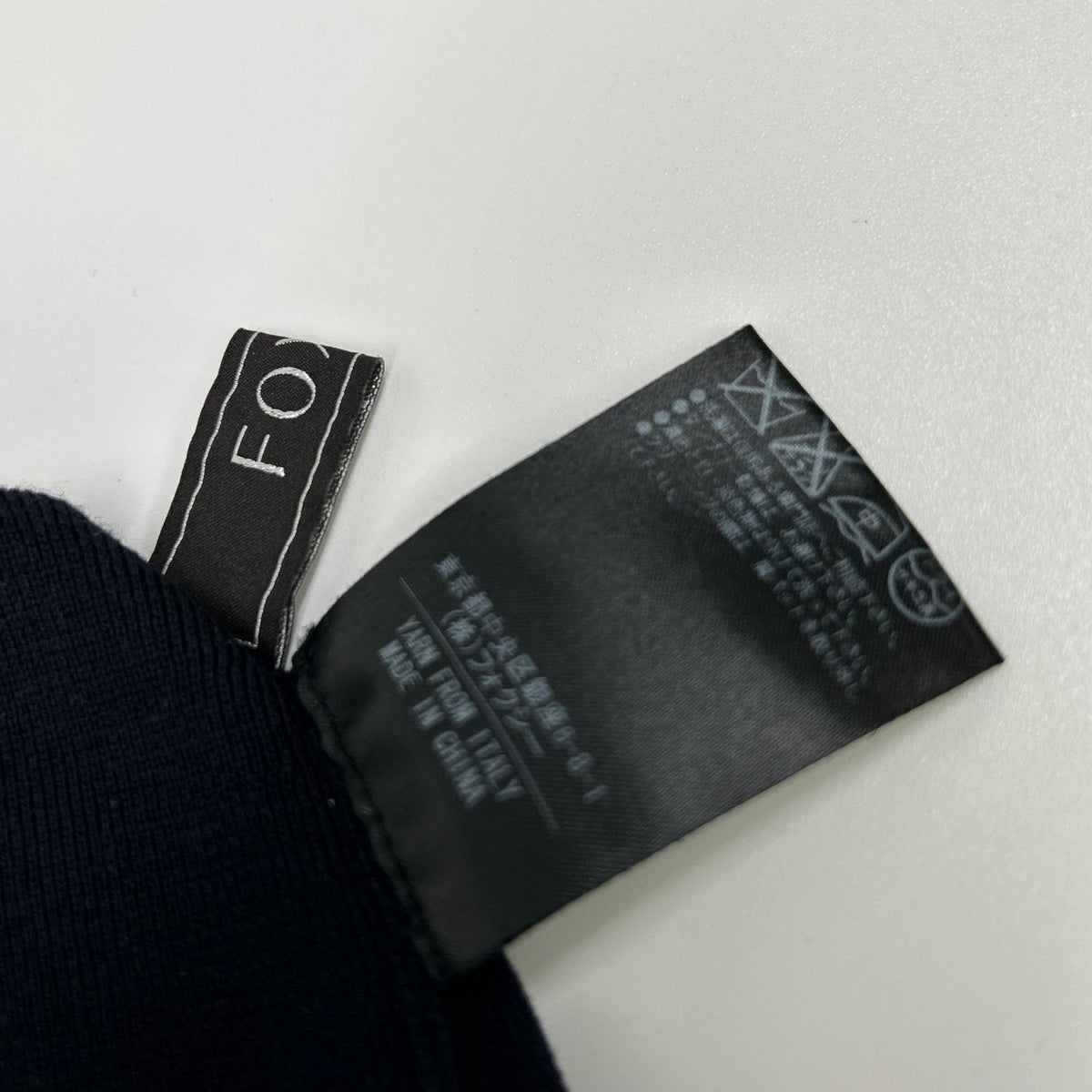 FOXEY フォクシー 30525 ダークネイビー ロゴプレート サイドスリットウールニット トップス