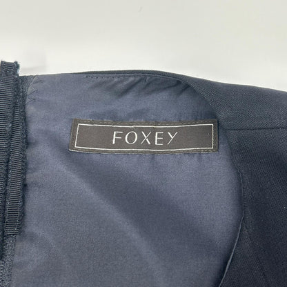 FOXEY フォクシー 36786 ブラック ウール リズム ドレスワンピース ワンピース