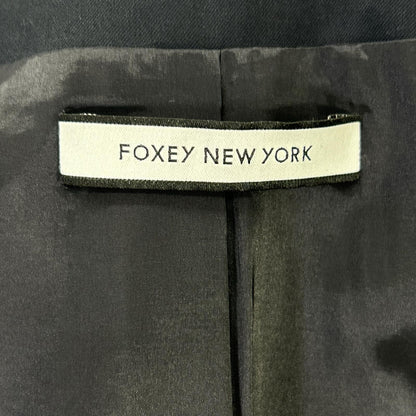 FOXEY NEW YORK フォクシーニューヨーク 33727 ブラック レーヨン混 タキシードコクーンコート コート
