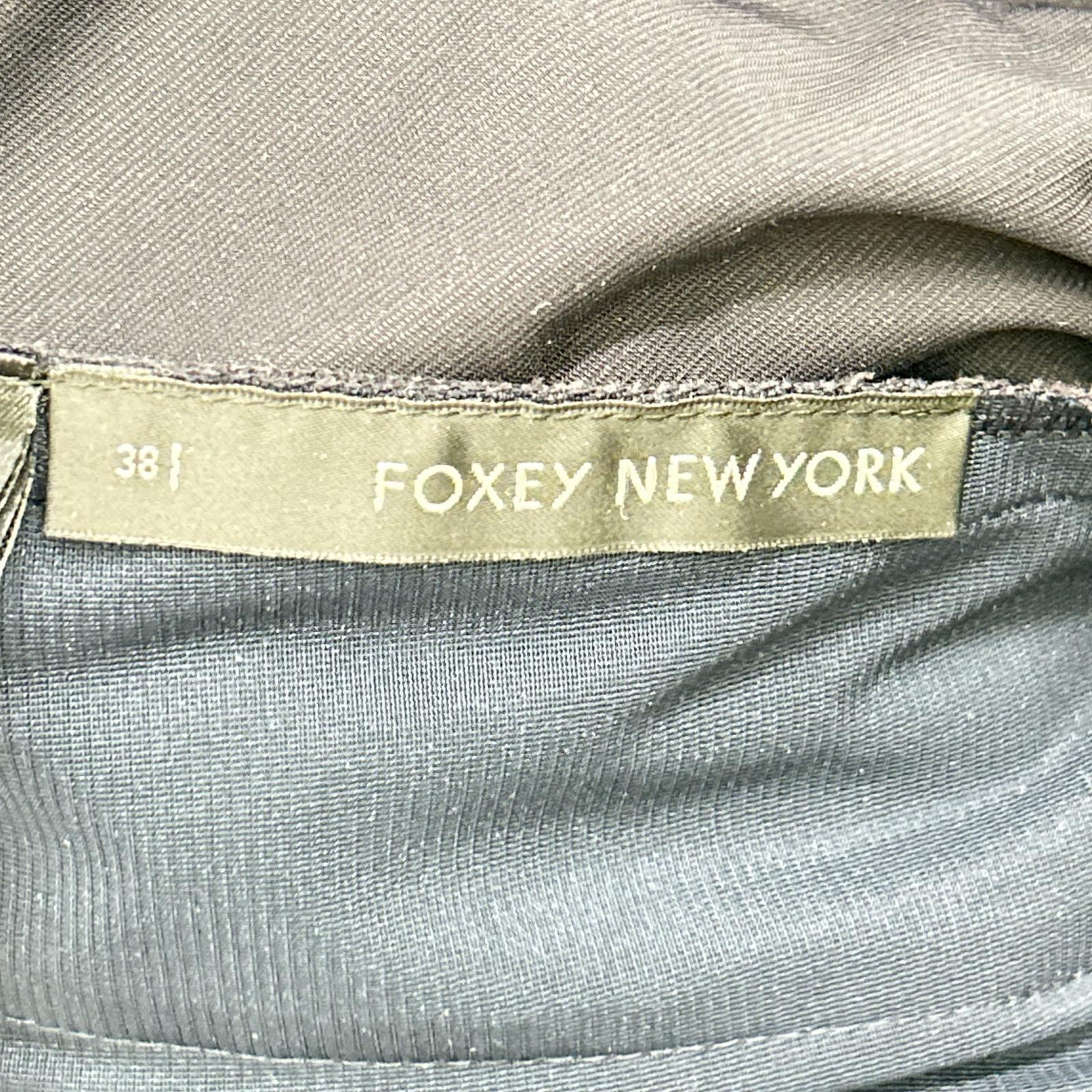 FOXEY NEW YORK フォクシーニューヨーク 28646 ブラック オードリーギャザー ノースリーブワンピース ワンピース