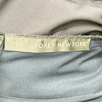FOXEY NEW YORK フォクシーニューヨーク 28646 ブラック オードリーギャザー ノースリーブワンピース ワンピース