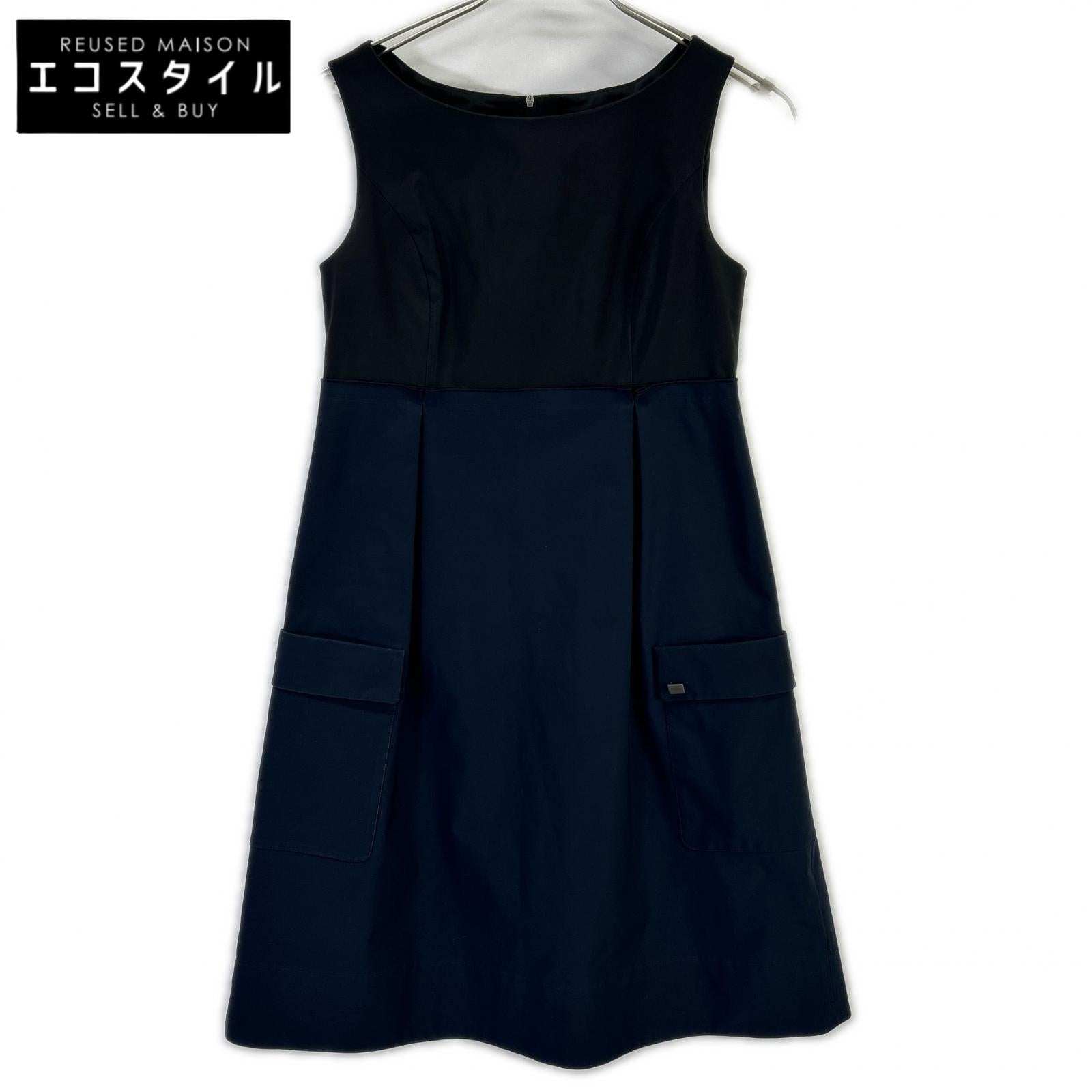 FOXEY NEW YORK フォクシーニューヨーク 35606 バイカラー ドレス ワンピース