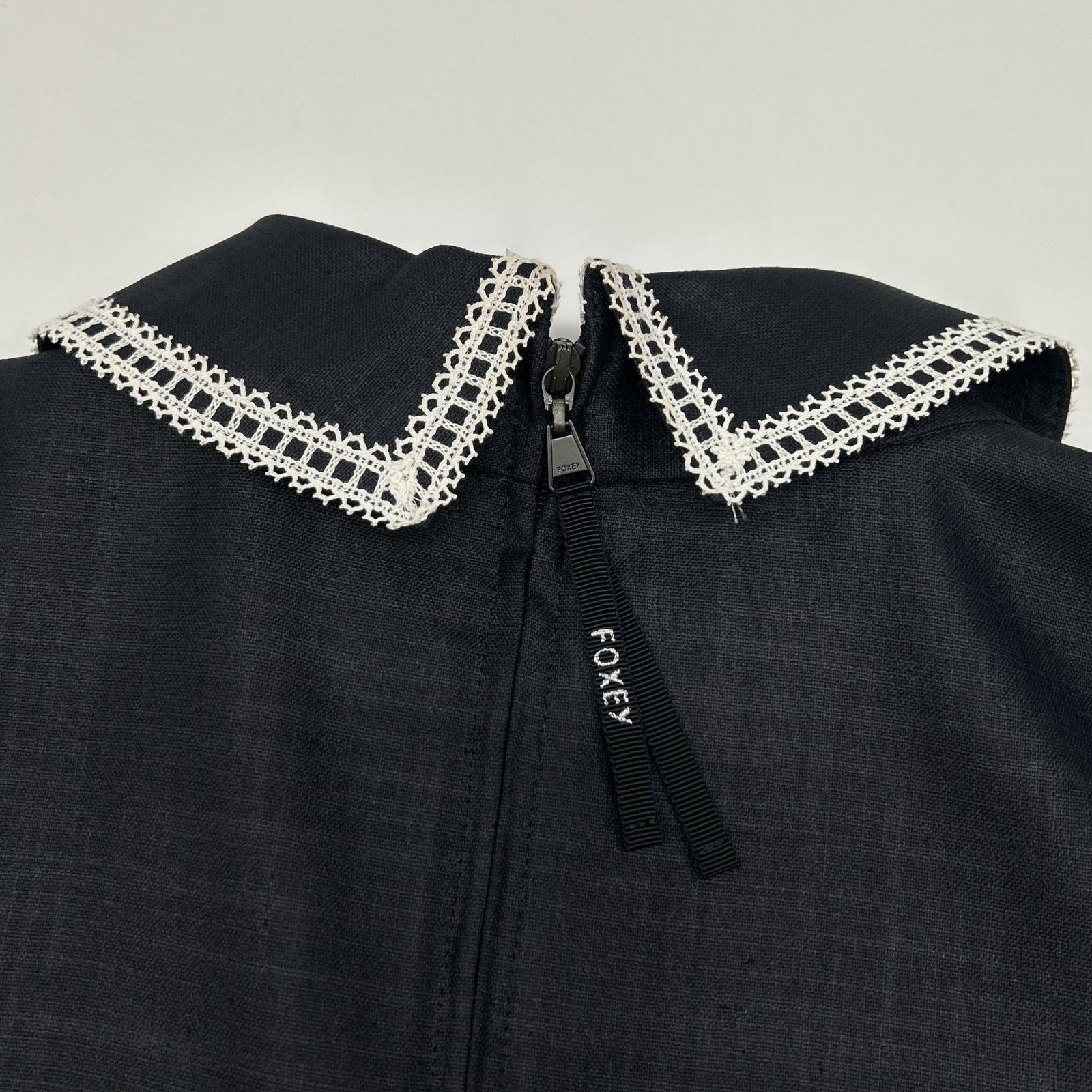FOXEY NEW YORK フォクシーニューヨーク 42738 ブラック リーブルドレス フレアワンピース ワンピース
